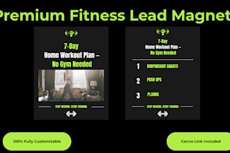 design premium fitness lead magnets and instagram posts in canva