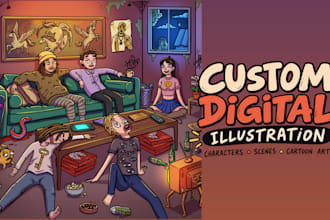create custom digital illustrations and characters