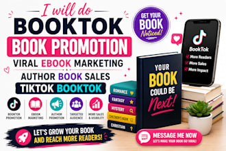 booktok book promotion viral ebook marketing author book sales tiktok booktok