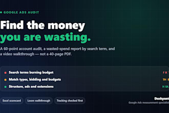audit your google ads account and find wasted spend with a video plan