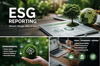 write esg sustainability report, gri, sdg, csr and carbon emissions