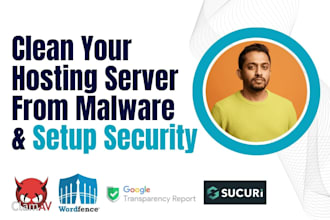 clean your full hosting server or websites from malware infections