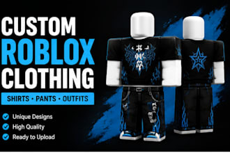 create custom roblox clothing, shirts, pants and outfits for you