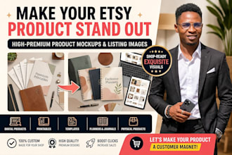 create etsy product mockups and listing images for your shop