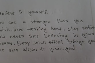 provide beautiful handwritten notes and letters