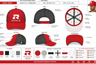design custom hats and caps with tech pack