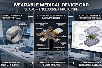 design wearable medical device enclosure with 3d cad solidworks