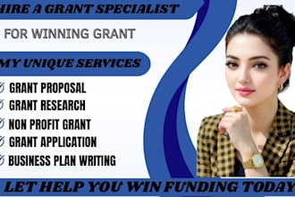do grant writing ,grant proposals, grant research,application and submission