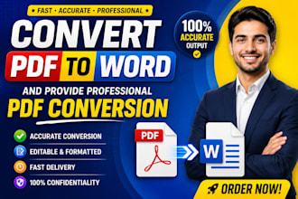 convert PDF to word and provide professional PDF conversion