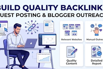 do guest posting and blogger outreach for quality backlinks