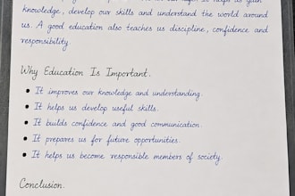 write neat handwritten notes and assignments