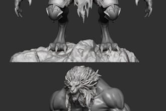 sculpt miniatures, figurines and creatures for 3d printing