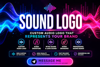 create a professional audio logo, audio signature, and sound design