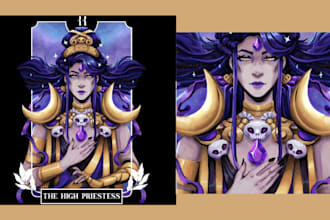 design frame card game tcg card tarot card board game art