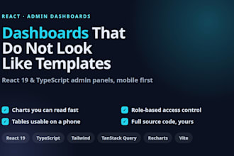 build a modern react admin dashboard with charts and role based access