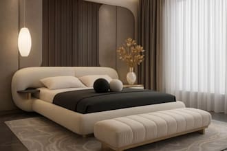 create a custom professional 3d bedroom interior design