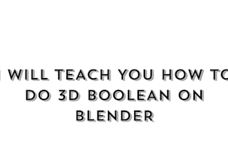 do 3d boolean modeling in blender hard surface and 3d modeling