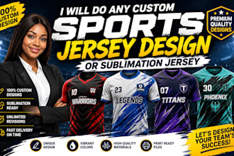 do any custom sports jersey design or sublimation jersey