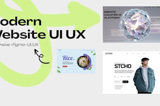 design modern website UI UX in figma