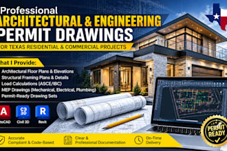 design texas permit architectural engineering drawings and load calculations