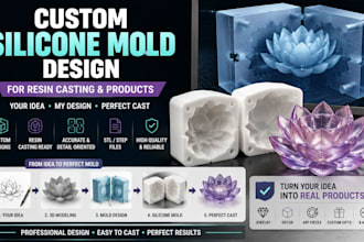 design custom silicone mold for resin casting and products