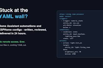 write home assistant automations and esphome configs