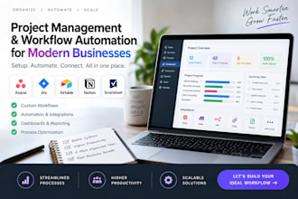 setup and automate asana, jira, airtable, smartsheet workflow for your business