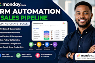 setup make automation monday com crm automation sales pipeline and follow up