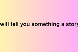 tell you a story