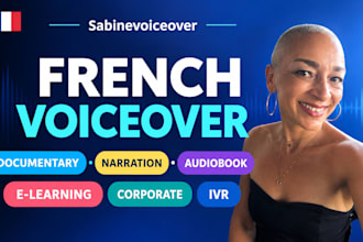 record a professional french female voice over