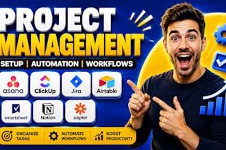 setup and automate asana, jira, airtable, smartsheet workflows for your business