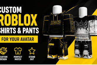 design custom roblox shirts and pants for your avatar