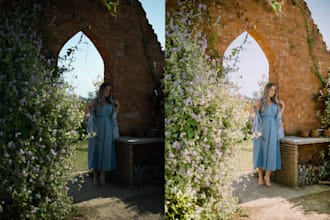 edit wedding photos, color correct and retouch