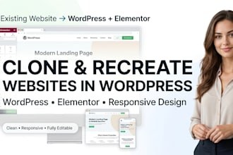clone or recreate any website in wordpress with elementor