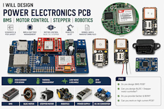 design power electronics pcb bms motor control stepper robotics engineering task