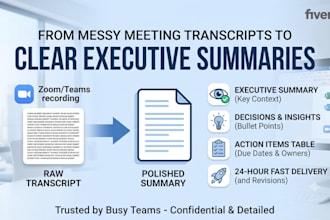 convert your meeting transcript into an executive summary