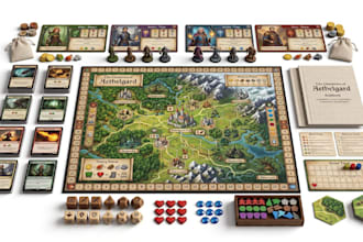 design a professional board game, card game, tabletop game and rulebook