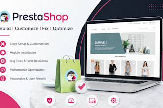 build, customize, fix, and optimize your prestashop store