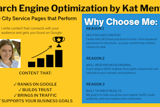 write local service area pages for SEO