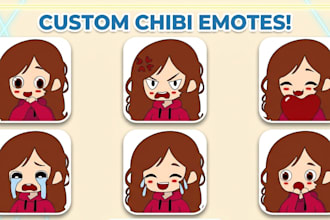 create cute chibi twitch emotes for your stream