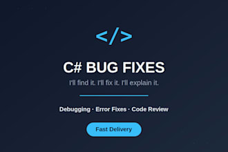 fixing bugs and debugging your c sharp code