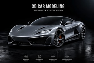 create realistic 3d car models and automotive renders