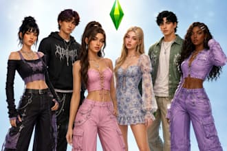 create custom clothing sims for sim 4 unique outfit sims, and design cc mods