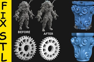 repair stl files, fix 3d models, mesh errors and 3d print files