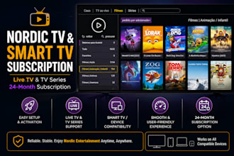 do 3 month subscription, m3u link, playlist, sweden, USA, 12 month, live channel