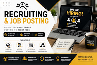 manage technical recruitment and daily job bidding