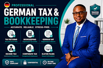 german tax, bookkeeping, vat, tax returns, income tax and corporate tax