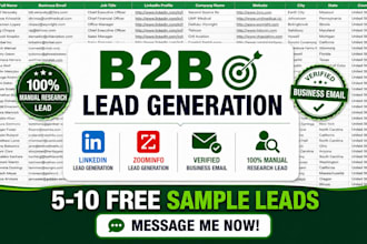 build targeted linkedin lead generation verified email list business leads