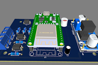 design esp32, iot, wifi and bluetooth pcb with schematic and firmware