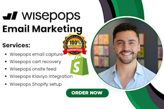 setup wisepops shopify exit intent popup email marketing automation klaviyo cro
